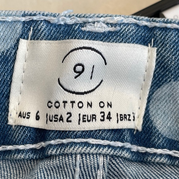 Skinny Polka Dot High Waist Cotton On Jeans Size 2 - Picture 5 of 7